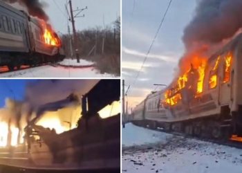 Rusia a atacat cu drone un tren plin de pasageri, în Ucraina: Sunt cel puțin cinci morți