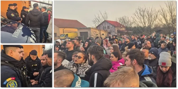 VIDEO Scandal uriaș în Timiș: 150 de oameni s-au strâns în faţa Primăriei, după ce au aflat că băiatul de 13 ani care şi-a ucis prietenul locuieşte în comuna lor